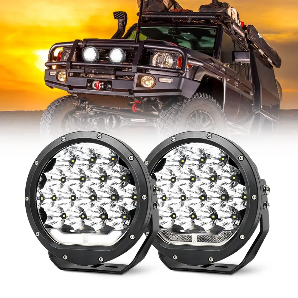 Super Bright 7inch 192W Off Road Spotlight With DRL