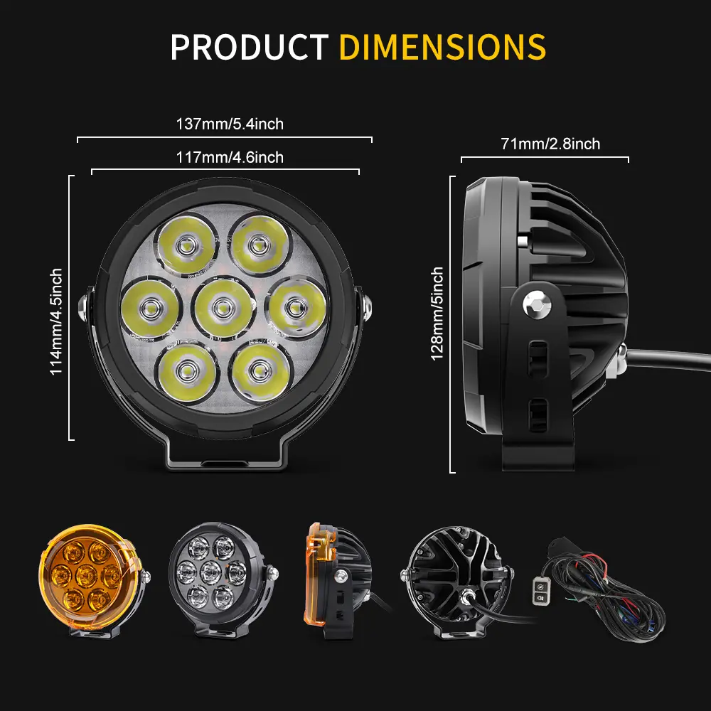 led motorcycle spotlight