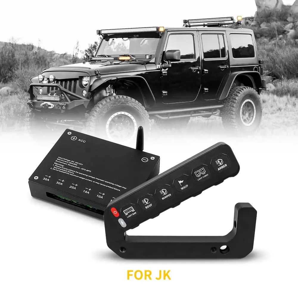 6 Gang Switch Panel Wireless for Jeep JK